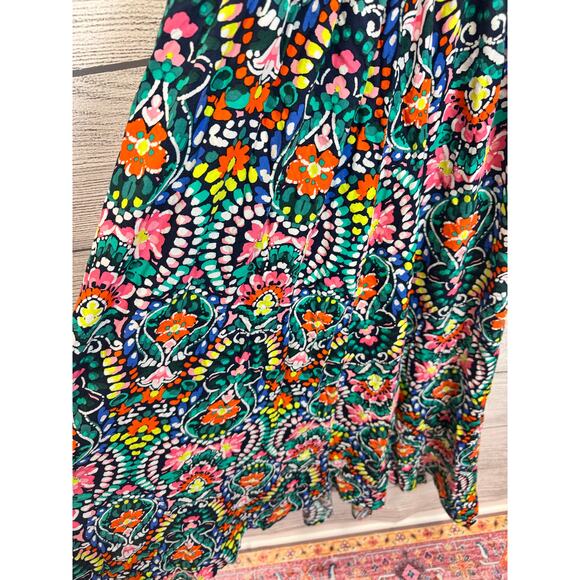 Old Navy Women's Blue Colorful Sleeveless Waisted Maxi Dress Size XS - Picture 6 of 10